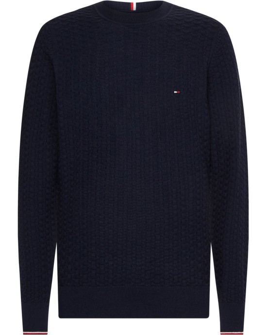 Tommy Hilfiger Exaggerated Structure Crew Neck Blue (MW0MW28111)