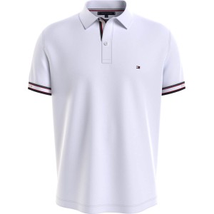 Tommy Hilfiger Polo Shirt Cuff Branding White 23960