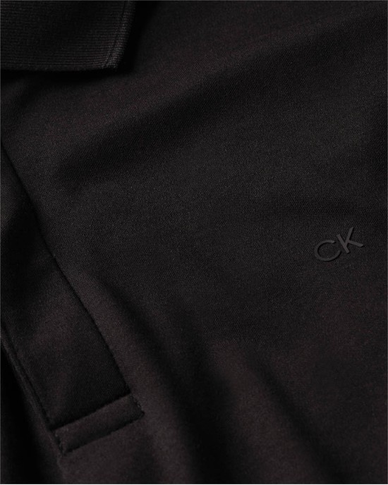 Calvin Klein Liquid Touch Comfort Polo Μπλούζα Μαύρη K108722