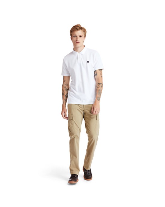 Timberland Polo Μπλούζα Λευκή TB0A26N4100