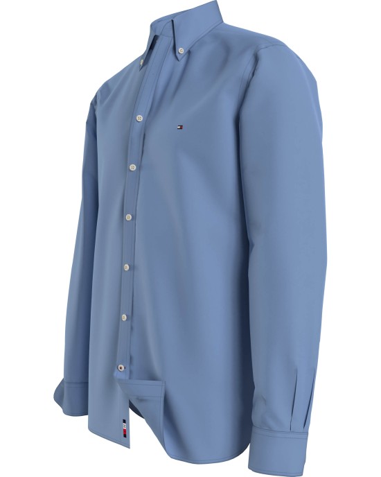 Natural (MW0MW28320) Light Blue Solid Shirt Soft Hilfiger Rf Tommy