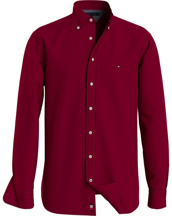 Tommy Hilfiger Natural Soft Solid Shirt Rf (MW0MW28320) Red Dark