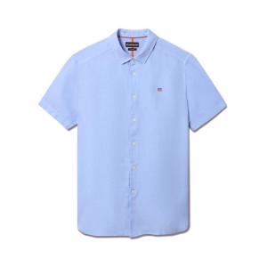 Napapijri Shortsleeve Linen Shirt Light Blue NA4G31