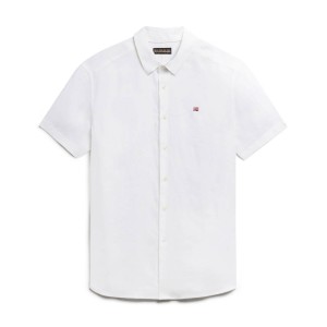 Napapijri Shortsleeve Linen Shirt White NA4G31