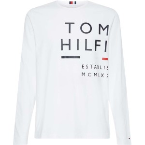 Tommy Hilfiger T-shirt Wrap Around Graphic Ls Tee White MW0MW20150