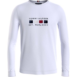 Tommy Hilfiger T-shirt Μακρί Μανίκι Λευκό MW0MW20163